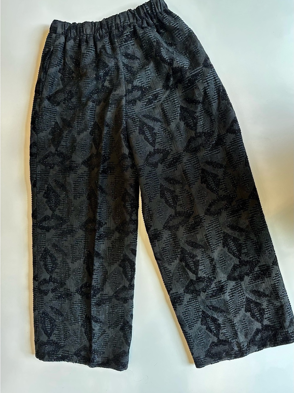 NUNO Japan Textured Jacquard Wide Leg Pants